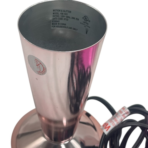 Rocket Ship Lava Lamp Light Pink Retro - Picture 7 of 15